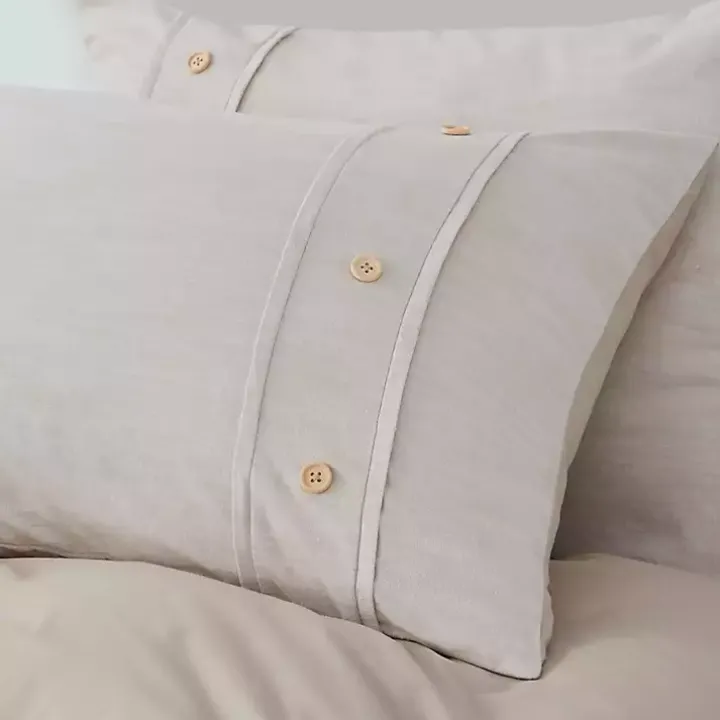 Neutral Oversized 3-pc. Queen Duvet Cover Set