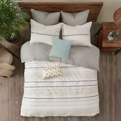 Neutral Stripe Full/Queen 3-pc. Comforter Set