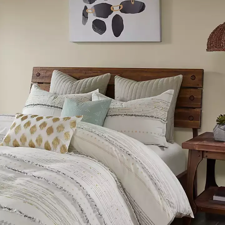 Neutral Stripe Full/Queen 3-pc. Comforter Set