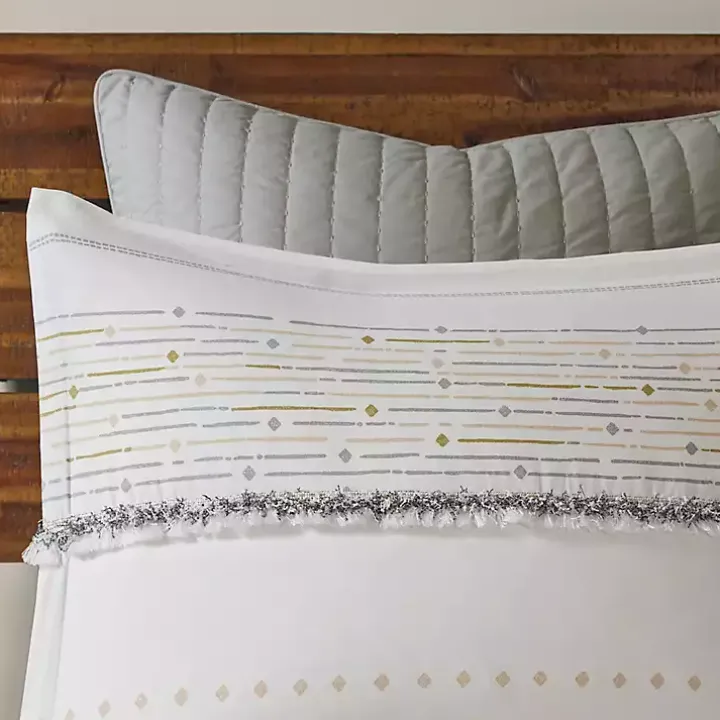 Neutral Stripe Full/Queen 3-pc. Comforter Set