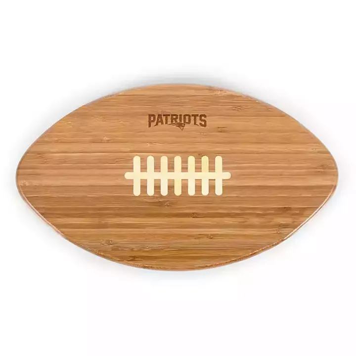 New England Patriots Bamboo Football Cutting Board