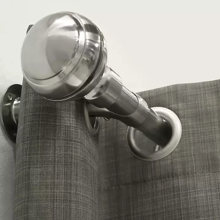 Nickel Blackout Extendable Curtain Rod, 72 in.