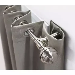 Nickel Blackout Extendable Curtain Rod, 72 in.