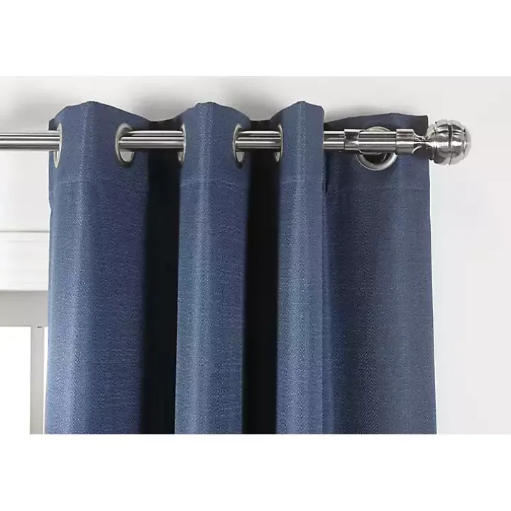 Nickel Blackout Extendable Curtain Rod, 72 in.