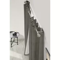 Nickel Blackout Extendable Curtain Rod, 144 in.