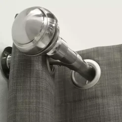 Nickel Blackout Extendable Curtain Rod, 144 in.