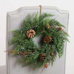Norfolk Pine and Blue Berry Mini Wreath