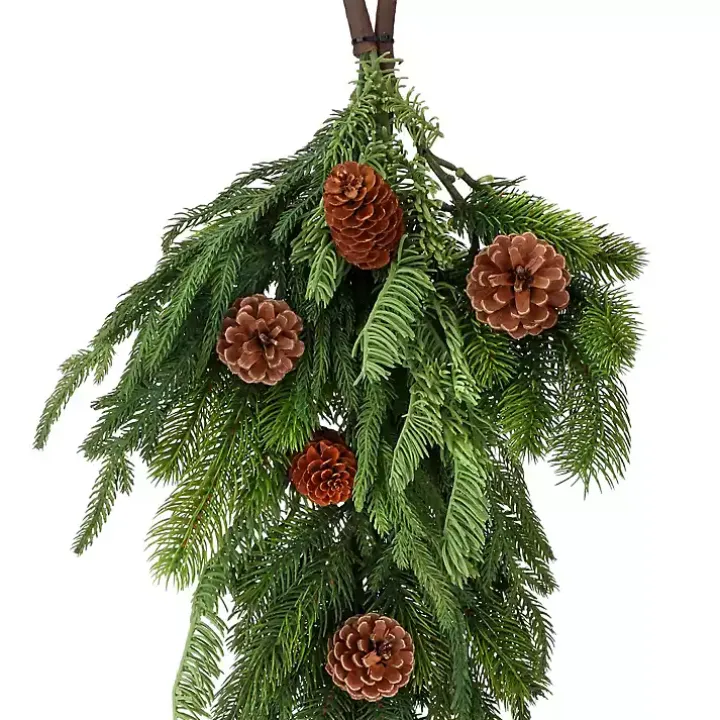Norfolk Spruce and Juniper Teardrop Swag