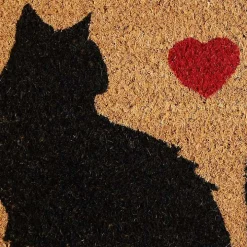 Not Home Without a Cat Coir Doormat