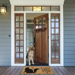 Not Home Without a Cat Coir Doormat