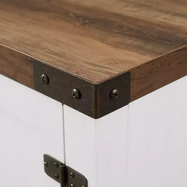 Oak Farmhouse Double Door TV Stand