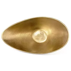 Oblong Black and Gold Bowl, 15 in