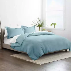 Ocean Blue Solid 3-pc. Twin Duvet Cover Set