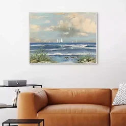 Ocean Regatta Framed Canvas Art Print