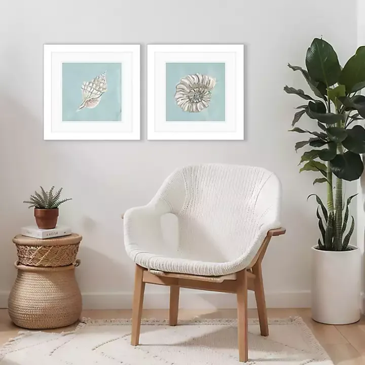 Ocean Seashells I Framed Art Prints, Set of 2