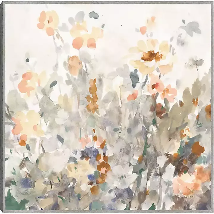 October Garden Framed Canvas Art Print