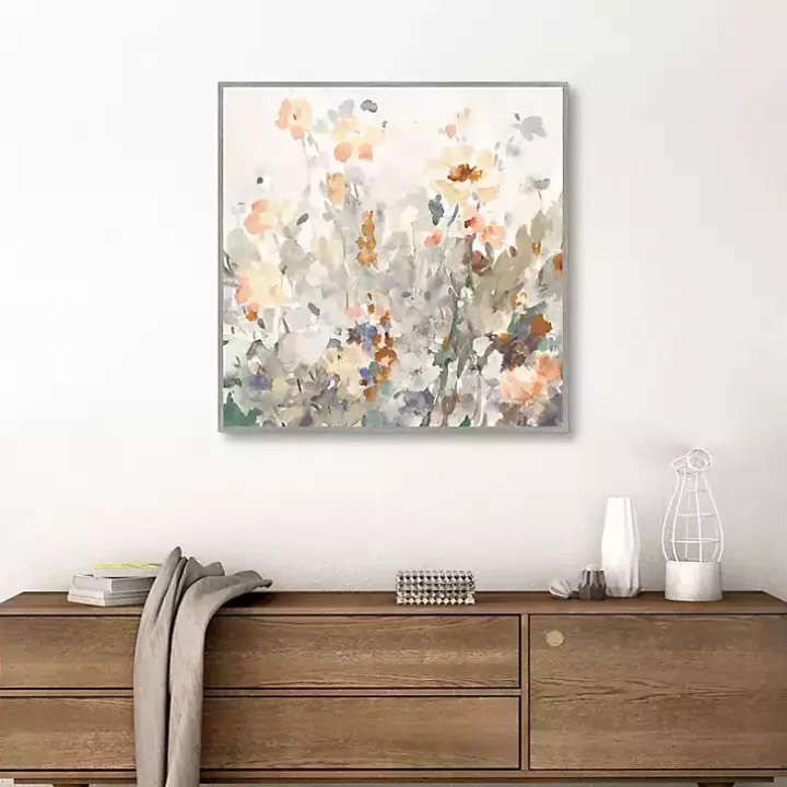 October Garden Framed Canvas Art Print