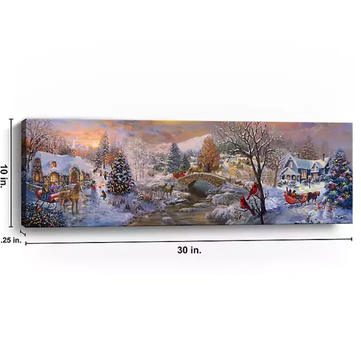 Off To Grandmas Christmas Canvas Art Print