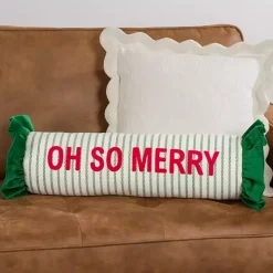 Oh So Merry Bolster Christmas Pillow