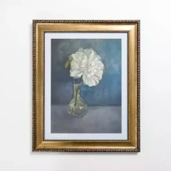 Oil Painted Peony Framed Art Print