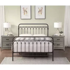 Oil Rubbed Bronze Metal Platform Full Bed