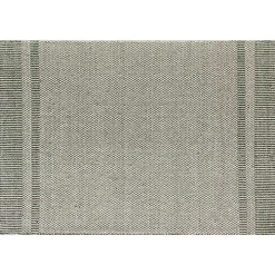 Olive Striped Border Area Rug