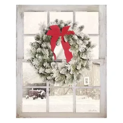 On The Farm Window View Canvas Art Print