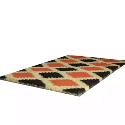 Orange and Black Western Diamond Doormat