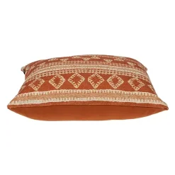 Orange Boho Print Pillow