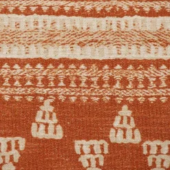 Orange Boho Print Pillow