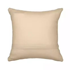 Orange Coral Woven Outdoor Throw Pillow