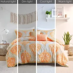 Orange Damask 5-pc. Full/Queen Comforter Set