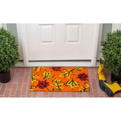 Orange Fall Botanical Doormat