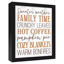 Orange Fall Things Framed Canvas Art Print