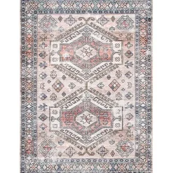 Orange Global Motif Washable Runner