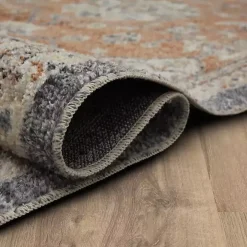 Orange Granary Floral Area Rug, 6x9