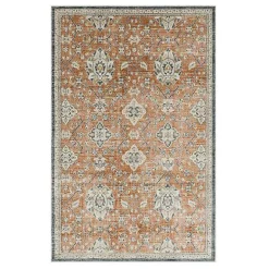 Orange Granary Floral Area Rug, 8x10