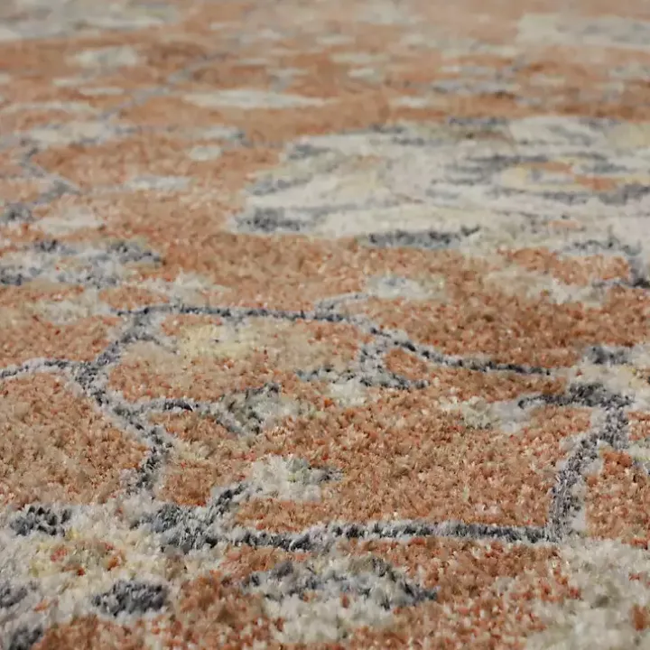 Orange Granary Floral Area Rug, 8x10