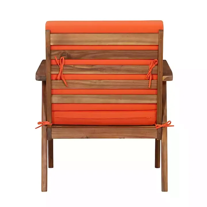 Orange 4-pc. Acacia Wood Outdoor Living Set