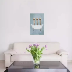 Ostriches in Bathtub Canvas Art Print