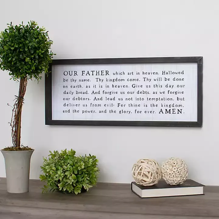 Our Father Framed Wall Plaque