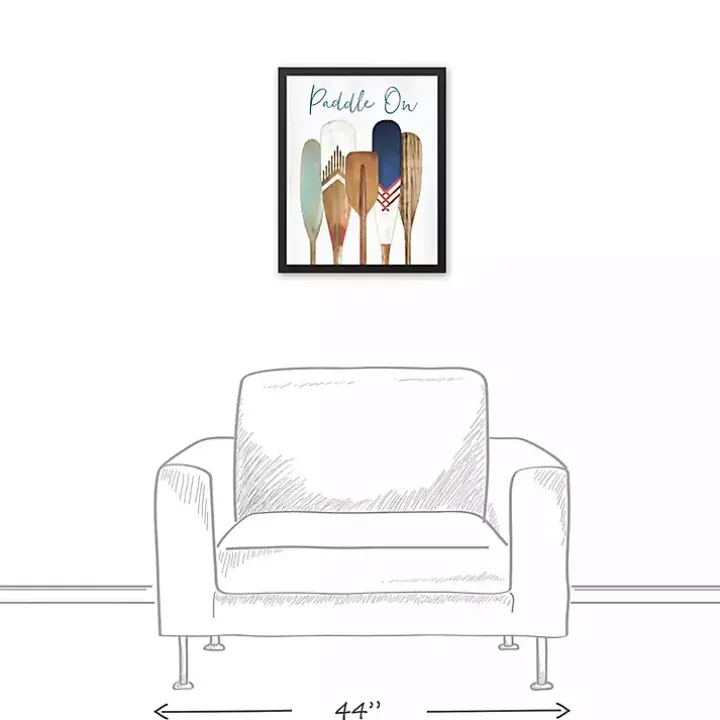 Paddle On Framed Canvas Art Print