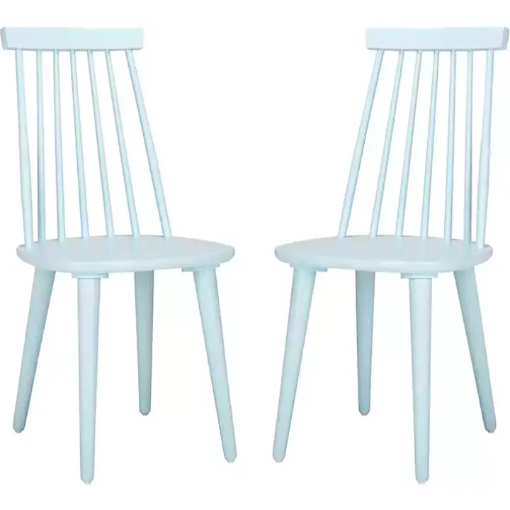 Pale Blue Burris Dining Chairs, Set of 2