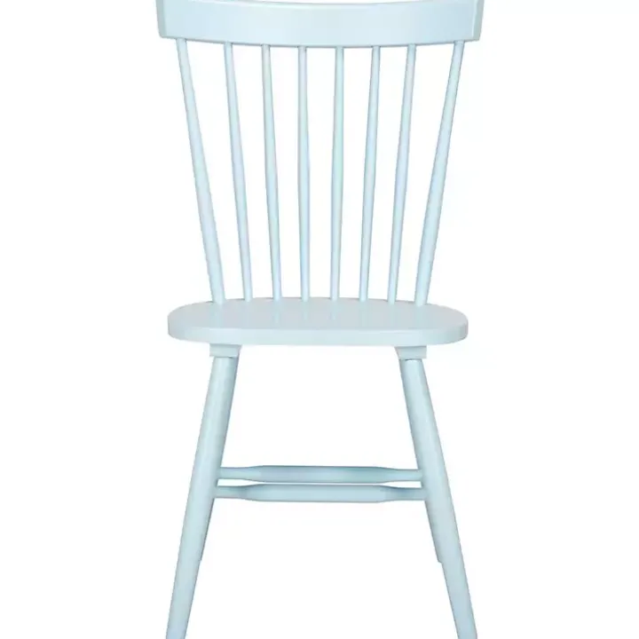 Pale Blue Parker Spindle Dining Chairs, Set of 2