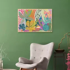 Palm Heaven Framed Canvas Art Print