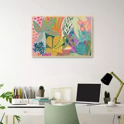 Palm Heaven Framed Canvas Art Print