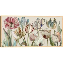 Parrot Tulips Framed Canvas Art Print