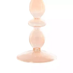 Pastel Glass Taper Candle Holders, Set of 3