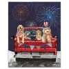 Patriotic Puppy Pickup Canvas Art Print