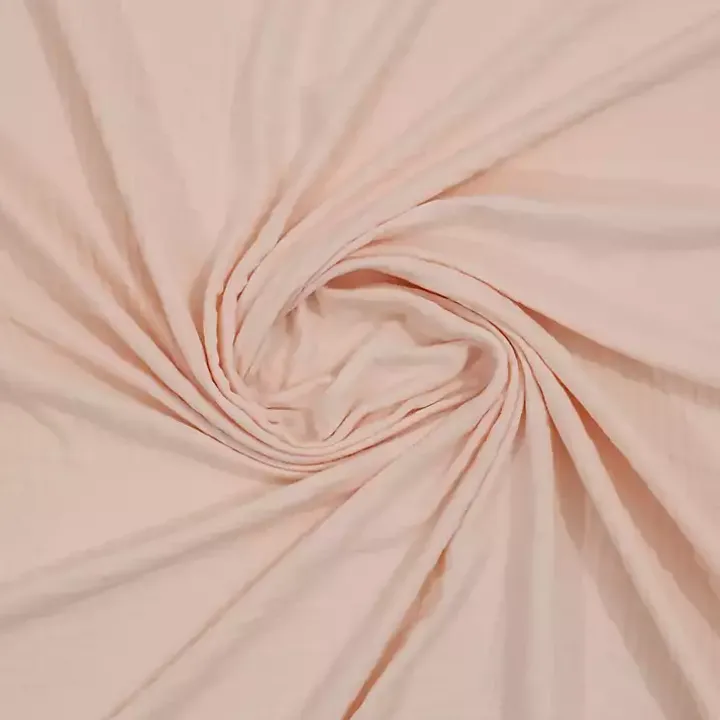 Peach Crinkled Cotton Fringe Throw